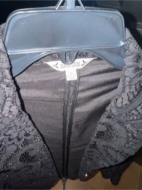 Nanette Lepore Black Lace Zip-Front Jacket